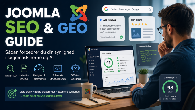 Joomla SEO guide: teknisk SEO, indhold og AI (GEO) forklaret