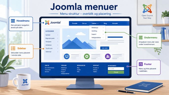 Joomla menuer forklaret: sådan styrer du navigation og visning af indhold